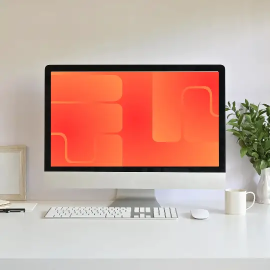 Orange Abstract Minimalist Desktop Wallpaper Free Download HD | Wallpapers Backgrounds For Laptop PC Computer