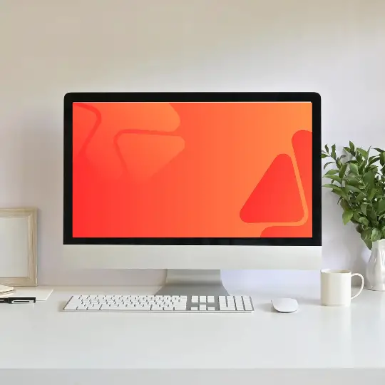 Orange Abstract Minimalist Desktop Wallpaper Free Download HD | Wallpapers Backgrounds For Laptop PC Computer