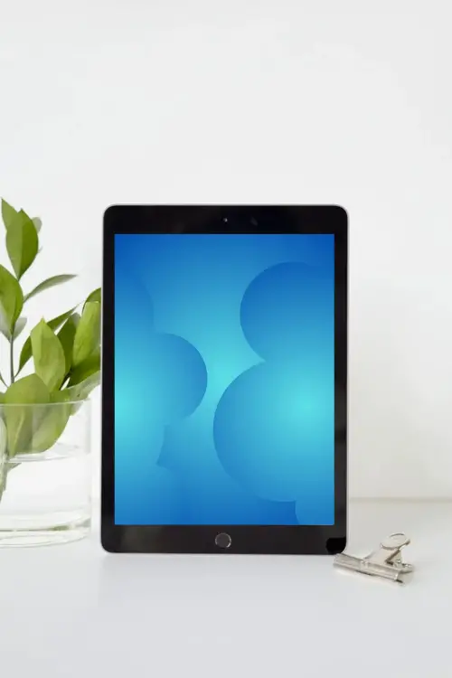 Blue Abstract Minimalist Wallpaper for Tablet iPad HD Free Download