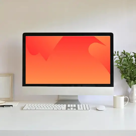 Orange Abstract Minimalist Desktop Wallpaper Free Download HD | Wallpapers Backgrounds For Laptop PC Computer