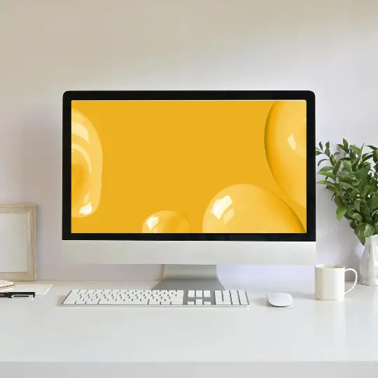 Yellow Abstract Minimalist Wallpaper for Desktop Laptop PC HD Free Download | PC Computer Simple Minimalistic Wallpapers