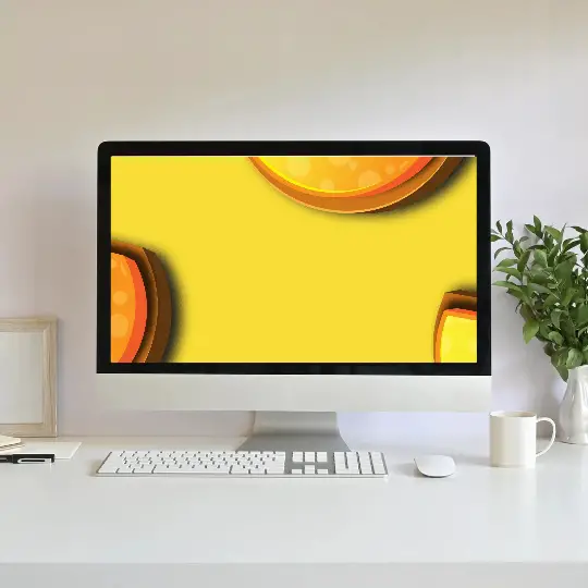 Yellow Abstract Minimalist Wallpaper for Desktop Laptop PC HD Free Download | PC Computer Simple Minimalistic Wallpapers