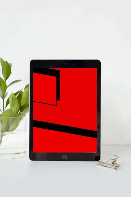 Red Abstract Minimalist HD Wallpaper For Tablet iPad Free Download