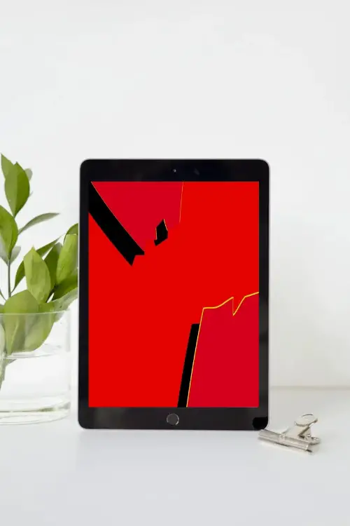 Red Abstract Minimalist HD Wallpaper For Tablet iPad Free Download