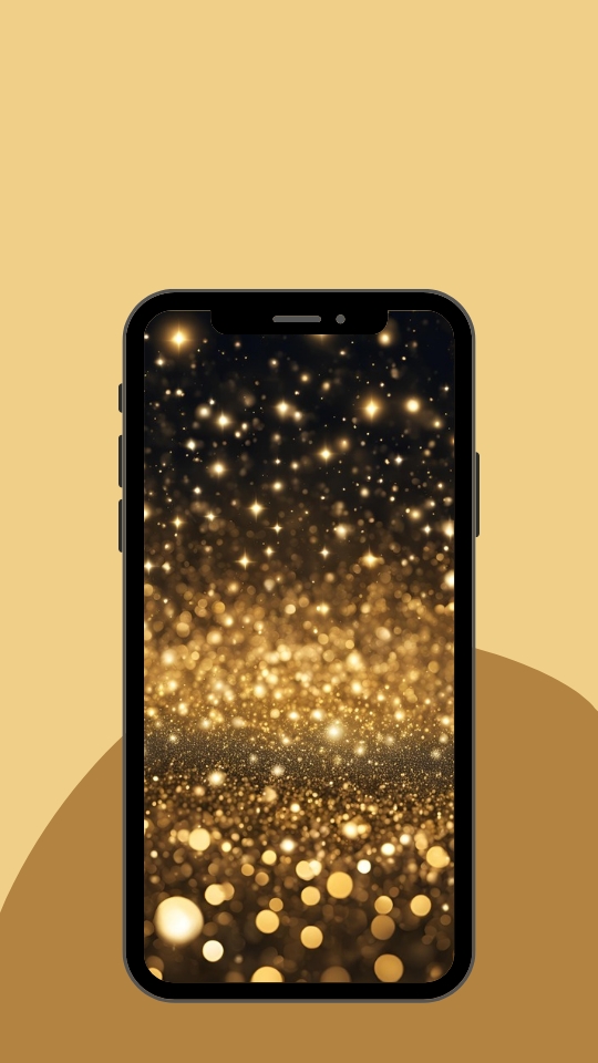 Free Download Golden Glitter Phone Wallpaper for Android Smartphone iPhone HD Download . Phone Background Images