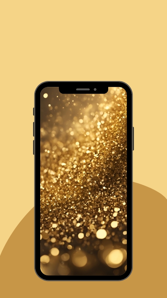 Free Download Golden Glitter Phone Wallpaper for Android Smartphone iPhone HD Download . Phone Background Images