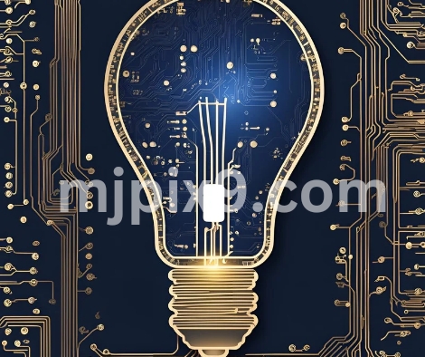 Glowing light bulb with circuit AI Concept Innovation images Pictures Photos Free Download HD