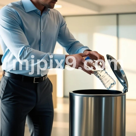 Throwing plastic bottle into recycling bin Recycling Concept Images Pictures Photos Free Download HD