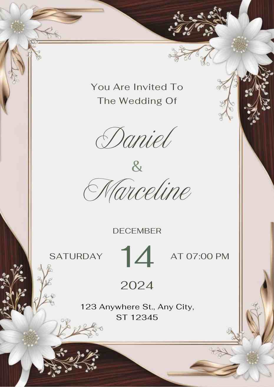 Green Cream Aesthetic Minimalist Watercolor Wedding Invitation (1)